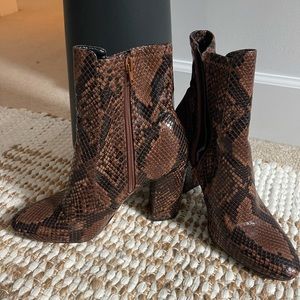 ALDO snake print boots